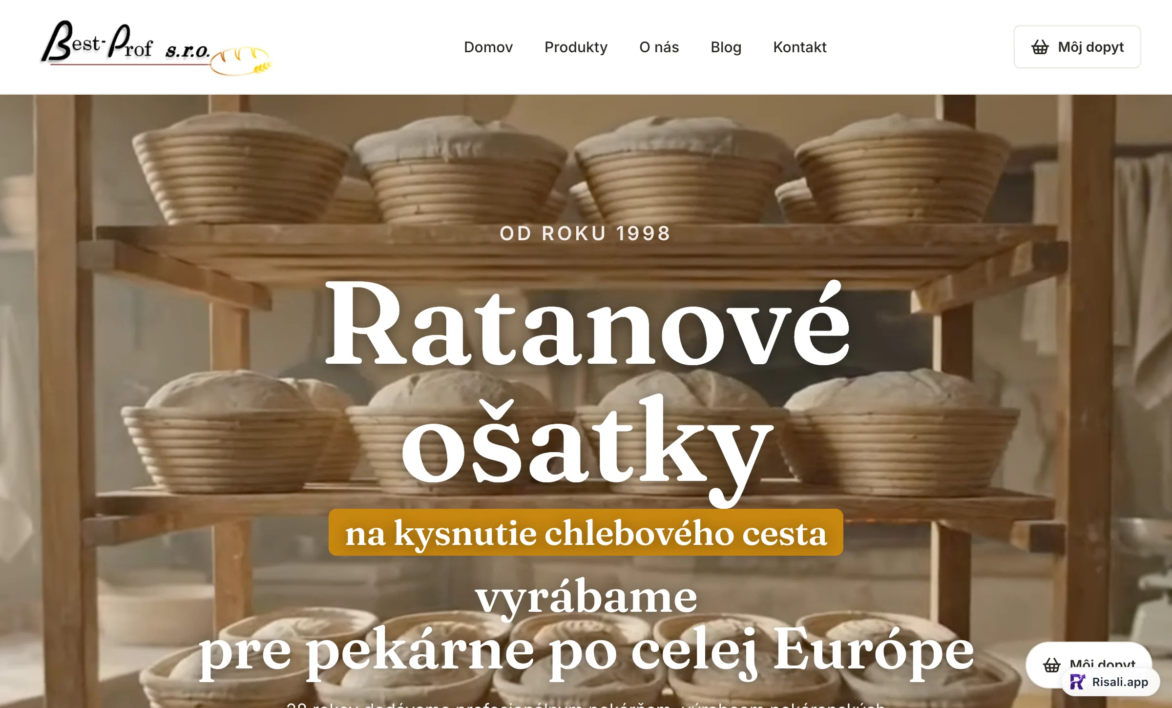 Náhľad webu Ratanové ošatky